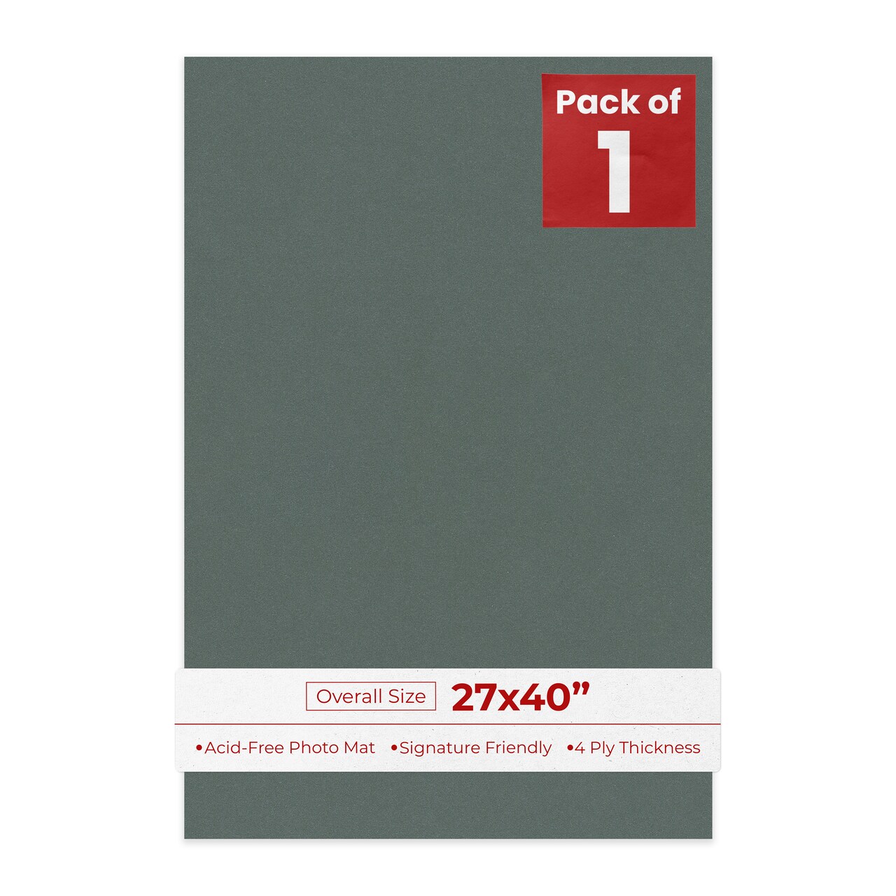 Granite Gray 27x40 Uncut Mat Board - Blank Sheets, No Opening